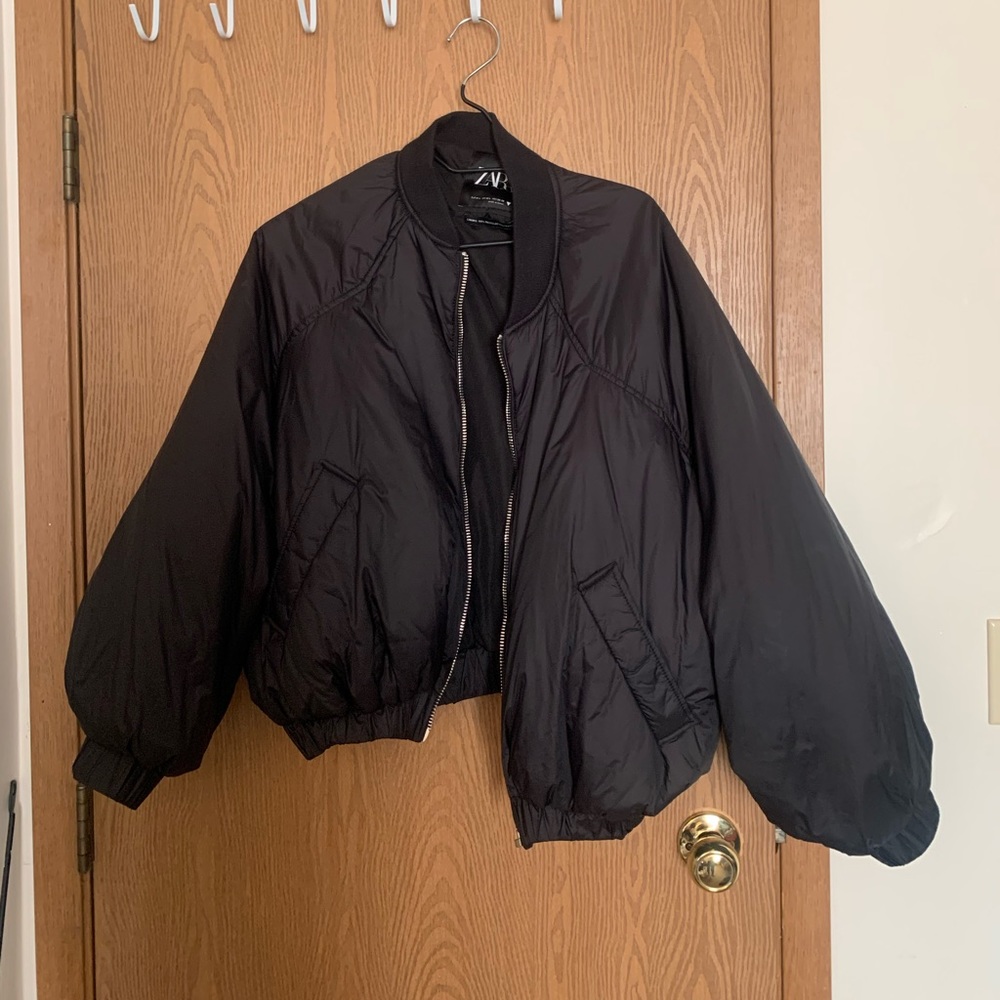 Zara Black Puffer Jacket